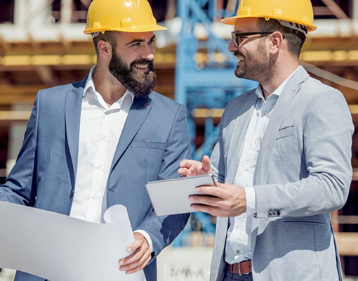 civil contractor explaining about his plan